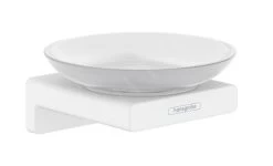 Hansgrohe AddStoris - Portasaponetta Con Supporto, Vetro Opaco/bianco Opaco 41746700