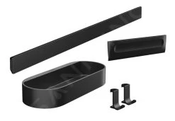 Hansgrohe WallStoris - Set Di Accessori Per Bagno, Nero Opaco 27967670