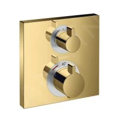 Hansgrohe Ecostat Square - Miscelatore Termostatico Ad Incasso Per 2 Utenze, Color Oro Lucido 15714990