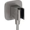Hansgrohe Fixfit - Presa D'acqua Con Supporto Per Doccetta, Cromo Nero Spazzolato 26887340