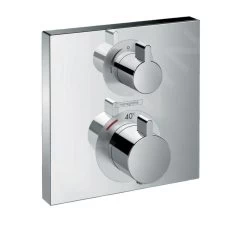 Hansgrohe Ecostat Square - Miscelatore Termostatico Ad Incasso Con Valvola D'arresto, Cromato 15712000