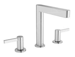 Hansgrohe Finoris - Miscelatore Da Lavabo 160, Montaggio A 3 Fori, Con Sistema Di Scarico Push-Open, EcoSmart, Cromo 76034000