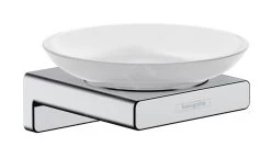 Hansgrohe AddStoris - Portasaponetta Con Supporto, Vetro Opaco/cromo 41746000