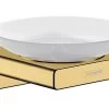 Hansgrohe AddStoris - Portasaponetta Con Supporto, Vetro Opaco/color Oro Lucido 41746990