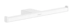 Hansgrohe AddStoris - Portarotolo Doppio, Bianco Opaco 41748700