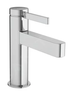 Hansgrohe Finoris - Miscelatore Da Lavabo 100, Sistema Di Scarico Push-Open, EcoSmart, Cromo 76010000
