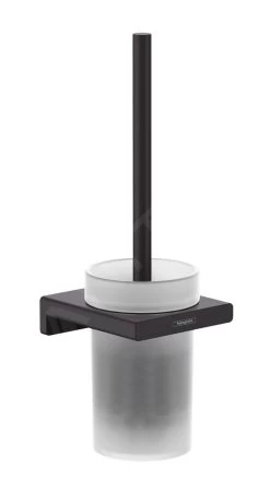 Hansgrohe AddStoris - Scopino WC A Parete, Vetro Opaco/nero Opaco 41752670