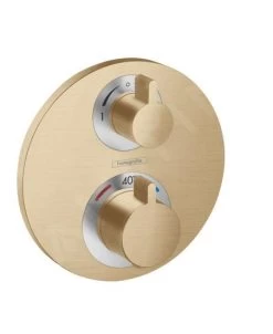 Hansgrohe Ecostat S - Miscelatore Termostatico Ad Incasso Per 2 Utenze, Bronzo Spazzolato 15758140