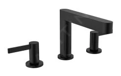 Hansgrohe Finoris - Miscelatore Da Lavabo 110, Montaggio A 3 Fori, Con Sistema Di Scarico Push-Open, EcoSmart, Nero Opaco 76033670