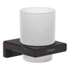 Hansgrohe AddStoris - Portaspazzolino E Dentifricio Con Supporto, Vetro Opaco/nero Opaco 41749670