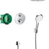Hansgrohe Croma Select S - Set Doccia 180 Con Termostato Ecostat S, 2 Getti, Cromato 27295000