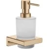 Hansgrohe AddStoris - Dispenser Di Sapone Liquido Con Supporto, Vetro Opaco/color Bronzo Spazzolato 41745140