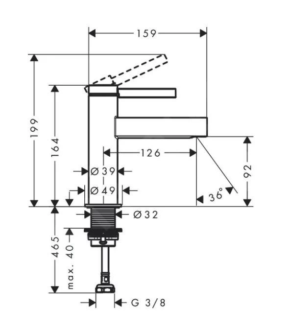 Hansgrohe Finoris - Rubinetto Non Miscelatore 100. EcoSmart, Cromo 76013000 2 Hansgrohe Finoris - Rubinetto Non Miscelatore 100. EcoSmart, Cromo 76013000 - immagine 2
