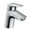 Hansgrohe Logis - Miscelatore Monocomando 70 CoolStart Per Lavabo, Con Sistema Di Scarico, Cromato 71072000