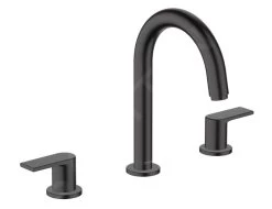 Hansgrohe Vernis Shape - Miscelatore Da Lavabo, Con Sistema Di Scarico, Montaggio A 3 Fori, Nero Opaco 71563670