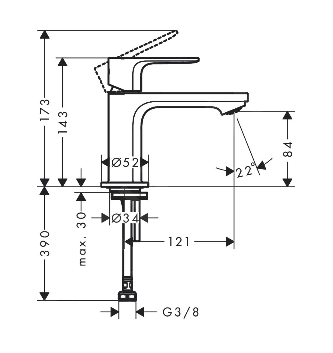 Hansgrohe Rebris E - Rubinetto Non Miscelatore, Nero Opaco 72506670 2 Hansgrohe Rebris E - Rubinetto Non Miscelatore, Nero Opaco 72506670 - immagine 2