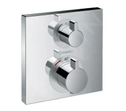 Hansgrohe Ecostat Square - Miscelatore Termostatico Ad Incasso Con Valvola D'arresto, Cromato 15714000