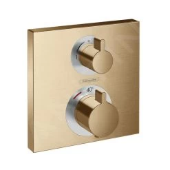 Hansgrohe Ecostat Square - Miscelatore Termostatico Ad Incasso Per 2 Utenze, Bronzo Spazzolato 15714140