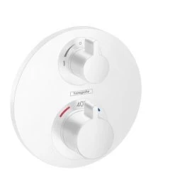 Hansgrohe Ecostat S - Miscelatore Termostatico Ad Incasso Per 2 Utenze, Bianco Opaco 15758700