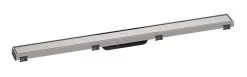 Hansgrohe RainDrain Match - Canalina Doccia Con Griglia In Acciaio Inox 900, Telaio Regolabile In Altezza, Acciaio Inox Spazzolato 56040800