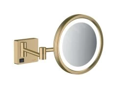 Hansgrohe AddStoris - Specchietto Cosmetico A Parete Con Illuminazione LED, Color Bronzo Spazzolato 41790140