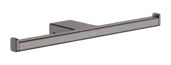 Hansgrohe AddStoris - Portarotolo Doppio, Cromo Nero Spazzolato 41748340