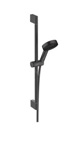 Hansgrohe Pulsify Select - Set Doccetta, 3 Getti, Asta Saliscendi 669 Mm E Flessibile, Nero Opaco 24160670