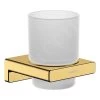 Hansgrohe AddStoris - Portaspazzolino E Dentifricio Con Supporto, Vetro Opaco/color Oro Lucido 41749990