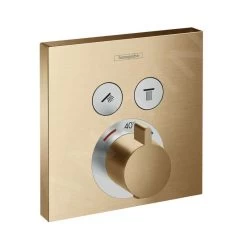 Hansgrohe Shower Select - Miscelatore Termostatico Ad Incasso Per 2 Utenze, Bronzo Spazzolato 15763140