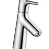 Hansgrohe Talis S - Miscelatore Monocomando 80 LowFlow 3,5 L/min Per Lavabo, Sistema Di Scarico A Tirante, Cromato 72015000