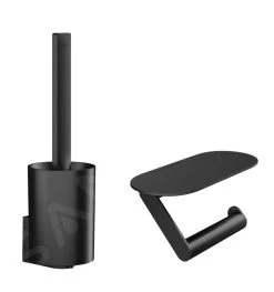 Hansgrohe WallStoris - Set Di Accessori Per WC, Nero Opaco 27969670