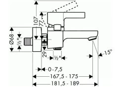 Hansgrohe Metris S - Miscelatore Monocomando Per Vasca Da Bagno, Cromato 31460000 -Negozio Di Articoli Per Il Bagno 8e7ccc3927082c73b829099a