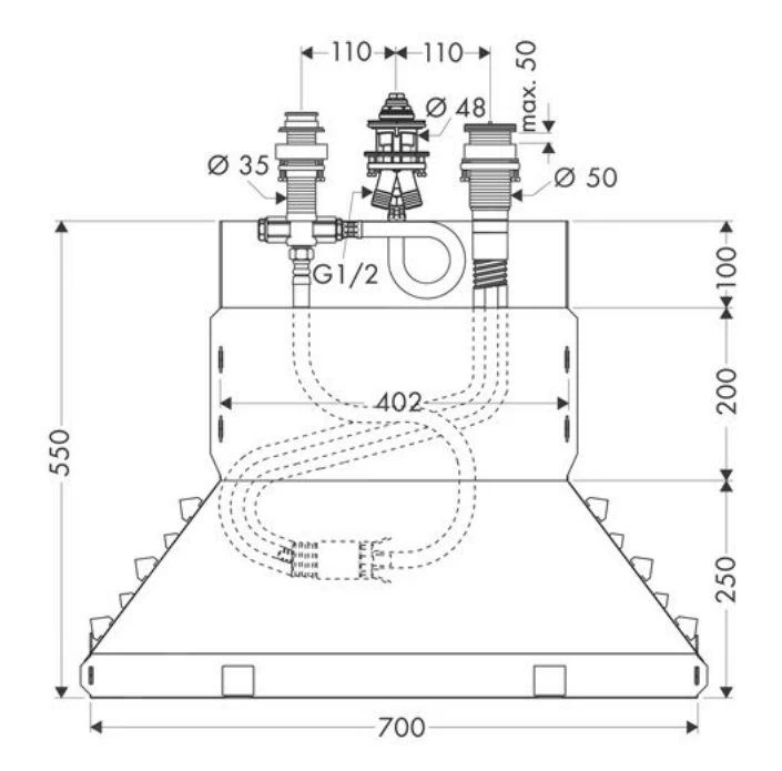 Hansgrohe Corpi Incasso - Corpo Di Montaggio Per Miscelatore Monocomando Bordovasca A 3 Fori 13437180 2 Hansgrohe Corpi Incasso - Corpo Di Montaggio Per Miscelatore Monocomando Bordovasca A 3 Fori 13437180 - immagine 2