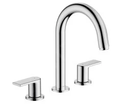 Hansgrohe Vernis Shape - Miscelatore Da Lavabo, Con Sistema Di Scarico, Montaggio A 3 Fori, Cromo 71563000