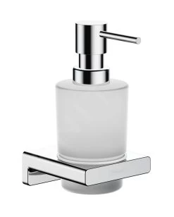 Hansgrohe AddStoris - Dispenser Di Sapone Liquido Con Supporto, Vetro Opaco/cromo 41745000