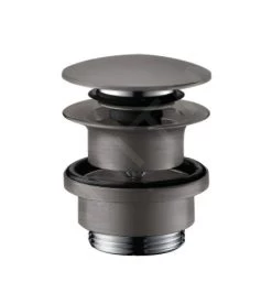 Hansgrohe Sistemi Di Scarico - Sistema Di Scarico Push-Open Per Miscelatori Da Lavabo E Bidet, Cromo Nero Spazzolato 50100340