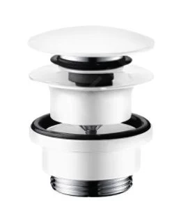 Hansgrohe Sistemi Di Scarico - Sistema Di Scarico Push-Open Per Miscelatori Da Lavabo E Bidet, Bianco Opaco 50100700