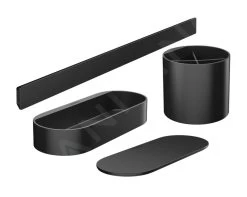 Hansgrohe WallStoris - Set Di Accessori Per Bagno, Nero Opaco 27968670