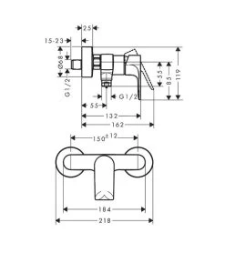 Hansgrohe Rebris E - Miscelatore Doccia, Nero Opaco 72650670 -Negozio Di Articoli Per Il Bagno c75836a712a3f86081db4b06