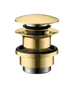 Hansgrohe Sistemi Di Scarico - Sistema Di Scarico Push-Open Per Miscelatori Da Lavabo E Bidet, Color Oro Lucido 50100990