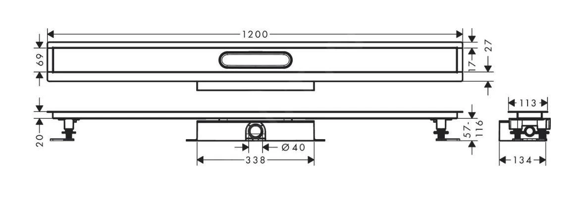 Hansgrohe UBox Universal - Set Completo Canalina Lineare Per Doccia 1200, Installazione Piana, Acciaio Inox 56021180 2 Hansgrohe UBox Universal - Set Completo Canalina Lineare Per Doccia 1200, Installazione Piana, Acciaio Inox 56021180 - immagine 2