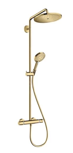 Hansgrohe Croma Select S - Set Doccia Showerpipe 280 Con Termostato, EcoSmart, Color Oro Lucido 26891990