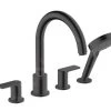 Hansgrohe Vernis Shape - Set Bordovasca, Montaggio A 4 Fori, Nero Opaco 71459670