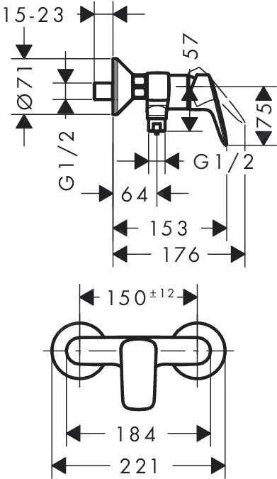 Hansgrohe Logis - Miscelatore Doccia Monocomando, Cromato 71600000 2 Hansgrohe Logis - Miscelatore Doccia Monocomando, Cromato 71600000 - immagine 2