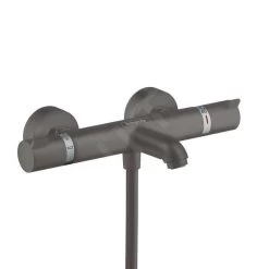 Hansgrohe Ecostat Comfort - Miscelatore Termostatico Per Vasca Da Bagno, Cromo Nero Spazzolato 13114340